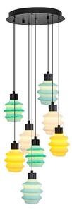 Lustră suspendată pe cablu CACTUS, 8 x LED, 2,8 W, 230 V, 3000 K, verde/galben/alb
