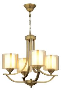 Candelabru suspendat pe lanț NOVARA, 4xE27/40W/230V, bronz