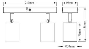Osram - Lampă spot ELEMENTAL 2xGU10/6W/230V