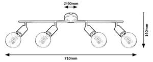 Spot LAMAR 4xE27/40W/230V Rabalux 3989