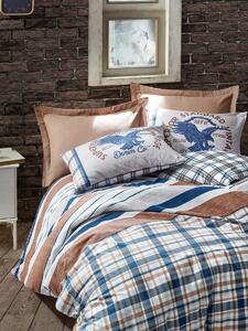 Lenjerie pat dublu bumbac 100% ranforce, Cotton Box, Danilo - Brown