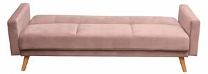 Canapea extensibilă Cristina catifea Dusty Pink