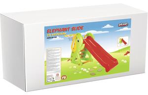 Tobogan pentru copii elefant 176x92x112 cm incl. coș de baschet