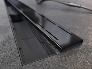 Rigolă duș MCH Line Black cu grătar inox negru mat 350 mm