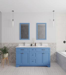 Set mobilier de baie (3 piese), Jussara, Yellowstone 60, Albastru