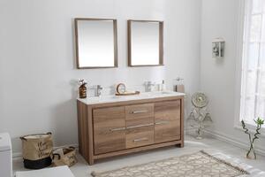 Set mobilier de baie (3 piese), Jussara, Superior 60, Nuc/Alb