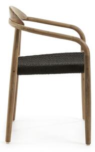 Scaun din lemn cu șezut negru Kave Home Glynis