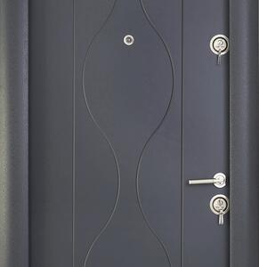 Ușă de intrare metalică pentru interior Modern 341 gri antracit 88x201 cm stânga