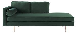 Canapea fixă Antonia catifea Green 3 locuri