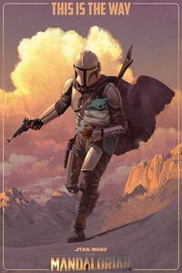 Poster Star Wars: The Mandalorian - On The Run, (61 x 91.5 cm)