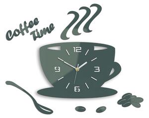 Ceas de perete COFFE TIME 3D GRAY HMCNH045-gray (ceas modern)