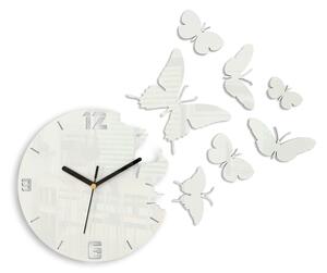 Ceas de perete FLUTURI WHITE HMCNH003-white (ceas modern de)