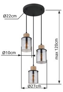 Lustră pe cablu REID 3xE27/15W/230V Globo 15707-3HR