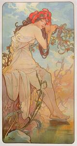 Mucha, Alphonse Marie - Artă imprimată The Seasons: Summer, (21.2 x 40 cm)