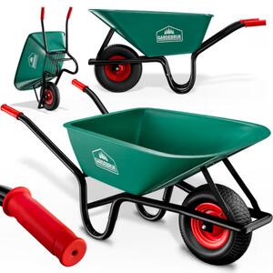 Roabă GREG cu cuvă din plastic, max. 100l/250kg, verde/negru Gardebruk