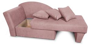 Canapea extensibilă cu spatiu depozitare Camelia Flamingo de dreapta