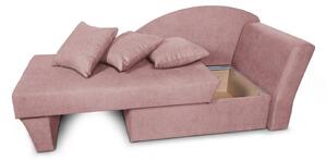 Canapea extensibilă cu spatiu depozitare Camelia Flamingo de stanga