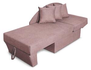 Canapea extensibilă cu spatiu depozitare Camelia Flamingo de stanga