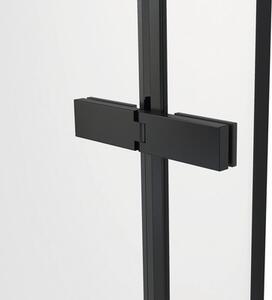 Cabină de duș semirotundă Belform Infinity 80x80x200 cm sticlă transparentă, profil negru