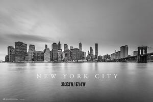 Poster New York City Skyline, (91 x 61.5 cm)
