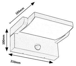 Aplică LED de exterior cu senzor BRILAGI ANKLE LED/18W/230V 4000K IP65