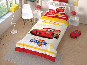 Lenjerie de pat 3 piese bumbac 100% ranforce, TAC Disney Cars Piston Cup
