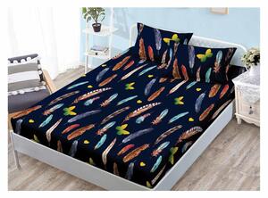 Set husa de pat din finet + 2 fete de perna pentru saltea de 160x200cm HPF130