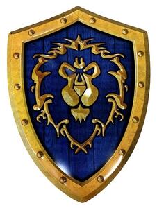 Placă metalică World of Warcraft - Alliance Shield, ( x cm)
