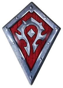 Placă metalică World of Warcraft - Horde Shield, ( x cm)