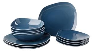 Set farfurii din porțelan 12 piese Villeroy & Boch Like Organic, albastru deschis