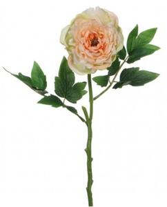 Flori artificiale fir Bujor, culoare piersica, 48 cm