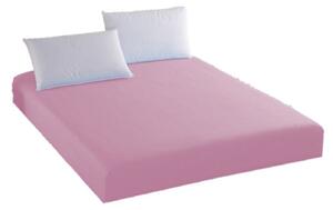 Husa pat tricot cu elastic saltea 120x200cm, roz