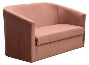 Canapea fixă Fretta catifea Dusty Pink 2 locuri