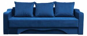Canapea extensibilă cu spatiu depozitare Amias catifea Dark Blue