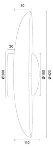 Argon 8864 - Aplica LED de perete BOLTON, LED/12,5W/230V, 3000K, negru