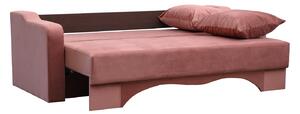 Canapea extensibilă cu spatiu depozitare Amias catifea Dusty Pink