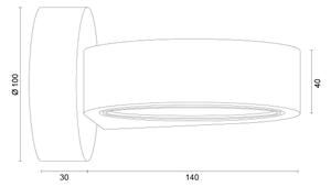 Aplica de perete LOTUS Argon 8897, 1xGX53/12W/230V, albă