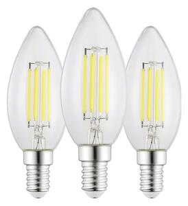 Set 3 becuri LED vintage C35, soclu E14, 2,2 W, 230 V, 2700 K - Eglo 110439