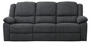 Canapea 3 locuri cu recliner Alina tesatura gri inchis