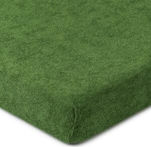 Cearșaf de pat 4Home frotir, verde măsline, 160 x 200 cm, 160 x 200 cm