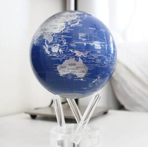 Glob pamantesc solar rotativ Mova Blue Silver
