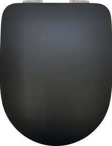 Form & style Capac WC Dominica Uni, închidere lentă, negru mat