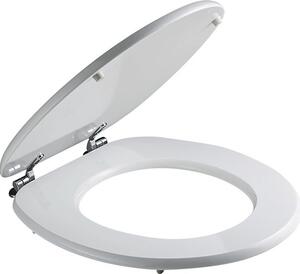Capac WC universal, închidere simplă, alb 49,3x37,5 cm