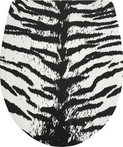 Capac WC ADOB Imola model zebră, închidere lentă, 44,5-46,5x38,5 cm