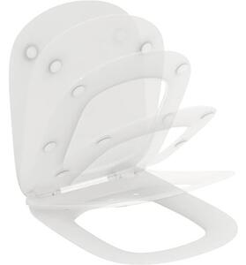 Ideal STANDARD Capac WC subțire Tesi, duroplast, închidere lentă, alb, 44,5x36,5 cm