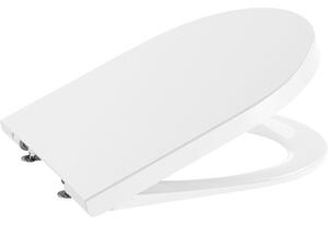 Capac WC Roca Inspira Round Supralit®, soft close, alb 44,2x36,8 cm