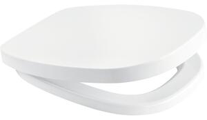 Capac WC Cersanit Facile, duroplast antibacterian, cădere lentă, alb 44x36 cm