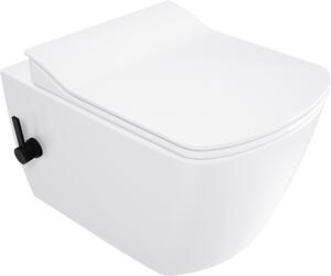 Deante Blur, vas de toaletă cu funcție de bideu 525x372x349 mm, alb lucios-negru mat, DEA-CDZ_6WNW