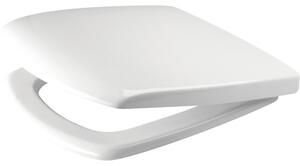 Capac WC Cersanit Carina, duroplast antibacterian, cădere lentă, alb 44x36 cm