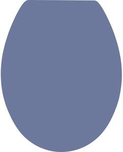 Capac WC form & style Color Edge, închidere lentă, albastru mat, 46,5x37 cm